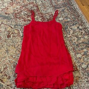 Alice + Olivia Magenta Sleeveless Dress with Ruffle Hem